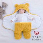 Baby Sleeping Blanket – Soft Hooded Bear Wrap for Newborns